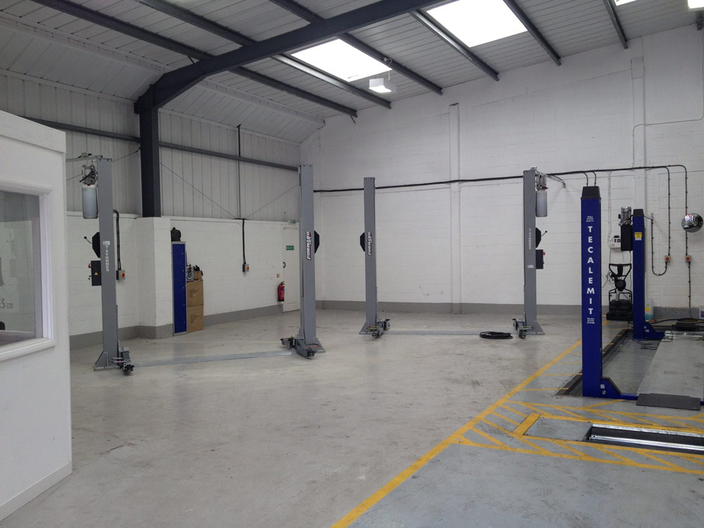 Ramps for Service and Repairs at our garage in Newbury